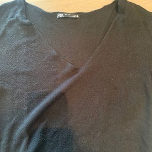 lightweight black zara sweater